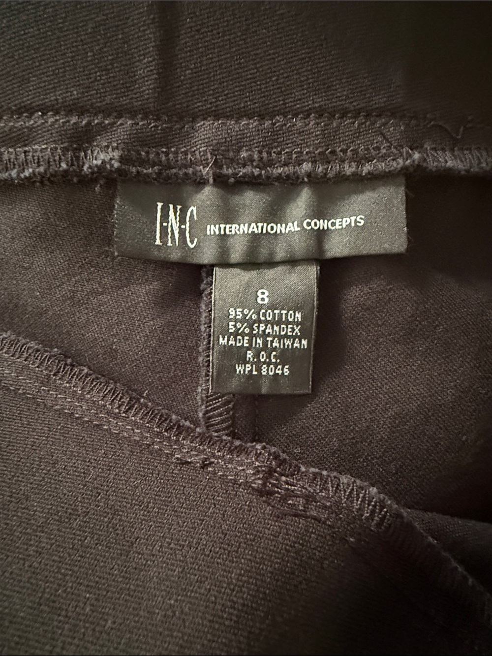 INC Classic Black Stretch Twill Capri Pants EUC - Picture 2 of 7